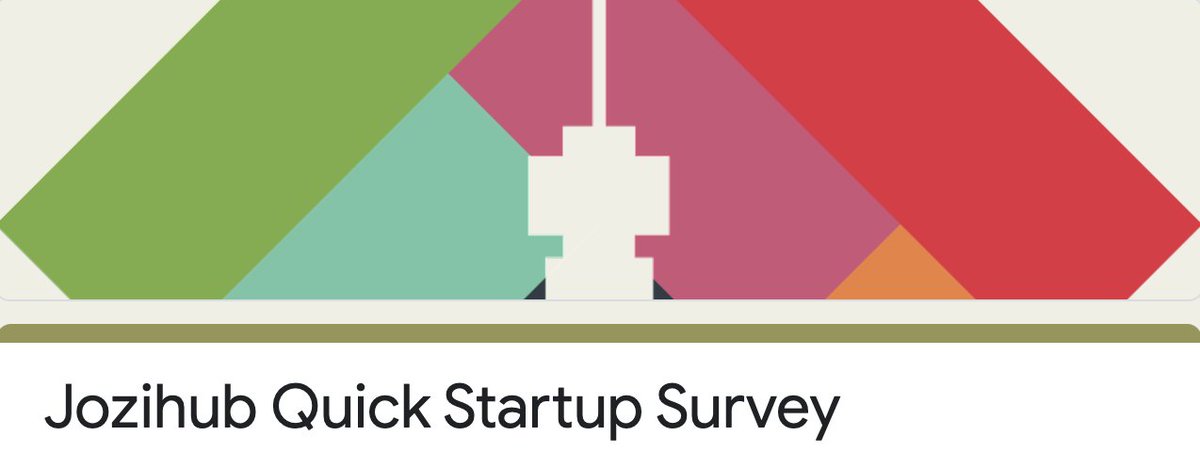 JoziHub | SMMEstart (@jozihub) on Twitter photo To our community of startups, if you are a tech-based business less than ten years old in South Africa, please take a few minutes to fill out this quick 2021 survey, we'd like to best understand the year you have had, and gain some insights into 2022. forms.gle/NwQrZxKfGcWc1g… To our community of startups, if you are a tech-based business less than ten years old in South Africa, please take a few minutes to fill out this quick 2021 survey, we'd like to best understand the year you have had, and gain some insights into 2022. forms.gle/NwQrZxKfGcWc1g…