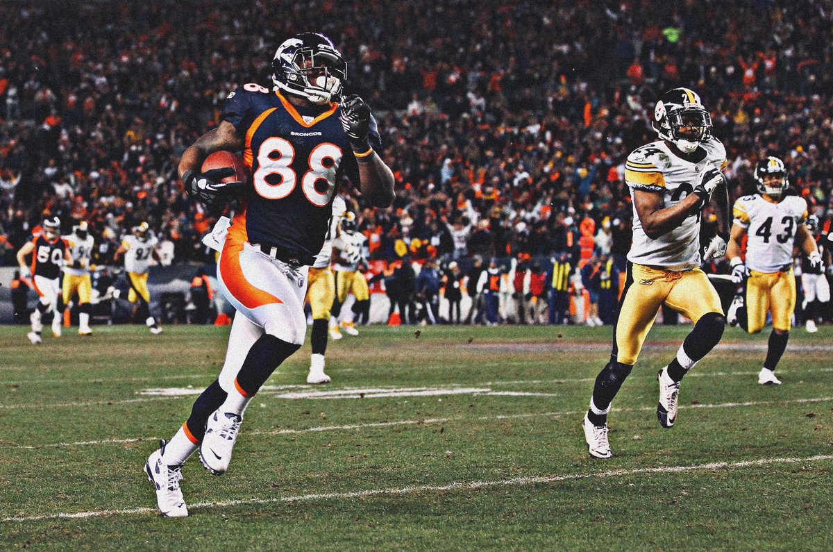 I’m heartbroken. Demaryius Thomas is my favorite Denver Broncos WR of all-time. You played with heart, passion, strength and a warrior. Cared about every person you encountered. The perfect teammate. 

Love you DT. RIP 🐐