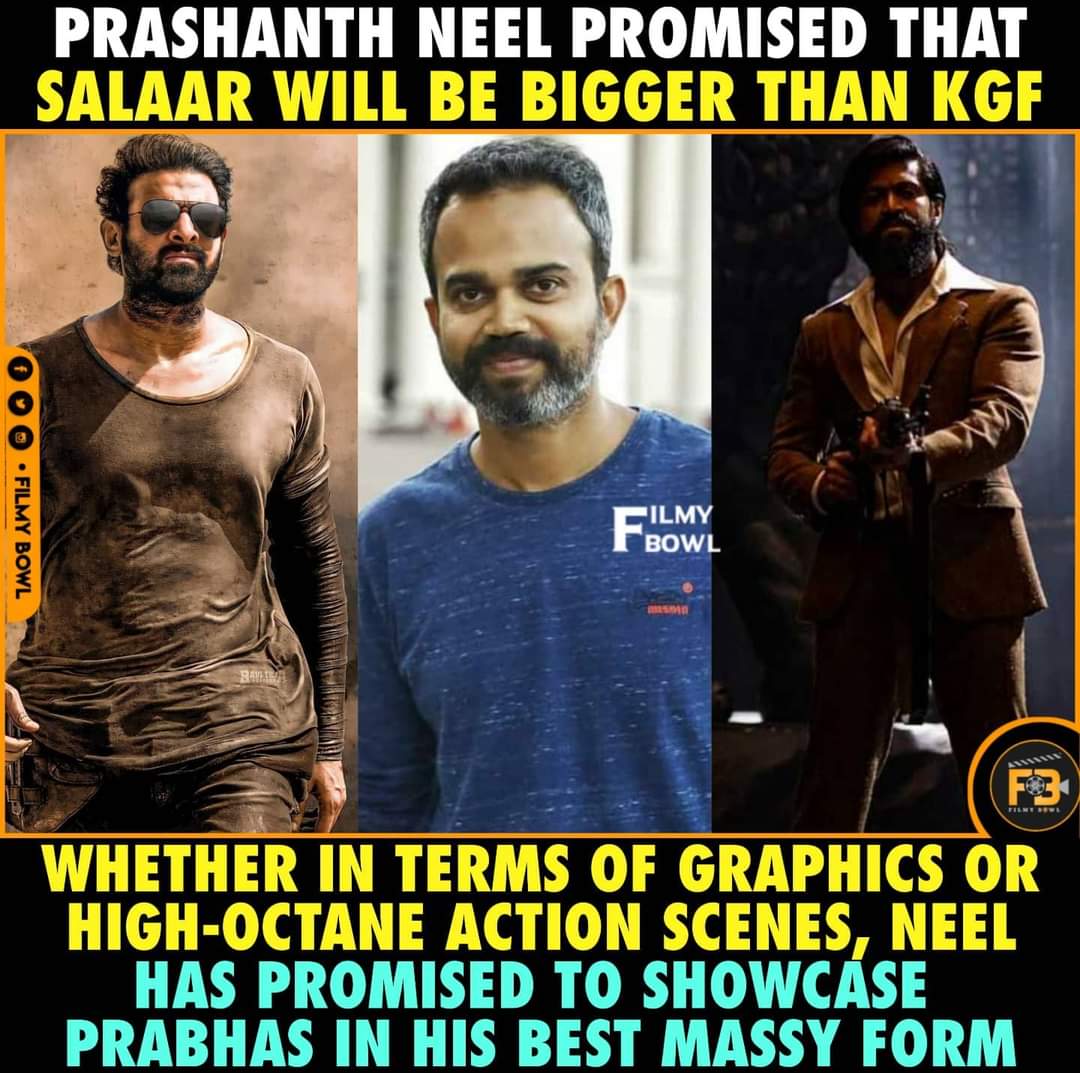 FilmyBowl's tweet image. #Salaar 💥

#Prabhas #PrashanthNeel #FilmyBowl

Follow @SatishKTweets &amp;amp; @FilmyBowl