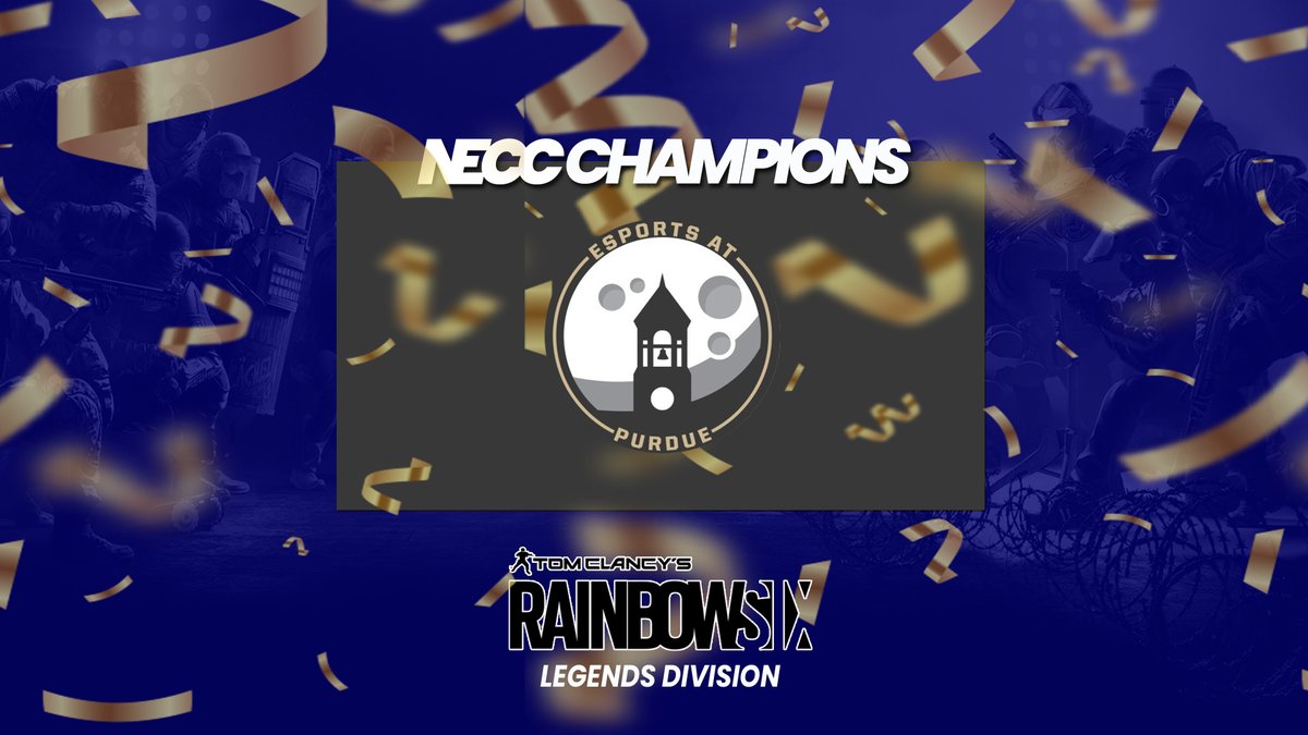 NECC (@neccgames) on Twitter photo ๐ญ๐ค๐ข๐ข ๐ข๐๐บ๐๐๐๐๐๐๐๐๐ ๐ฅ๐๐๐บ๐
๐ฒ๐ผ๐๐๐พ
๐๐ผ๐ถ๐น๐ฒ๐ฟ ๐จ๐ฝ ๐๐ป๐ฑ๐ฒ๐ฒ๐ฑโ๏ธ
A VERY impressive performance by <a href="/EsportsAtPurdue/">Esports at Purdue</a> Gold tonight in our Legends Division Championship as they defeat ONU 3-0 to claim the ๐
#NECCesports | #RainbowSixSiege ๐ญ๐ค๐ข๐ข ๐ข๐๐บ๐๐๐๐๐๐๐๐๐ ๐ฅ๐๐๐บ๐
๐ฒ๐ผ๐๐๐พ
๐๐ผ๐ถ๐น๐ฒ๐ฟ ๐จ๐ฝ ๐๐ป๐ฑ๐ฒ๐ฒ๐ฑโ๏ธ
A VERY impressive performance by <a href="/EsportsAtPurdue/">Esports at Purdue</a> Gold tonight in our Legends Division Championship as they defeat ONU 3-0 to claim the ๐
#NECCesports | #RainbowSixSiege