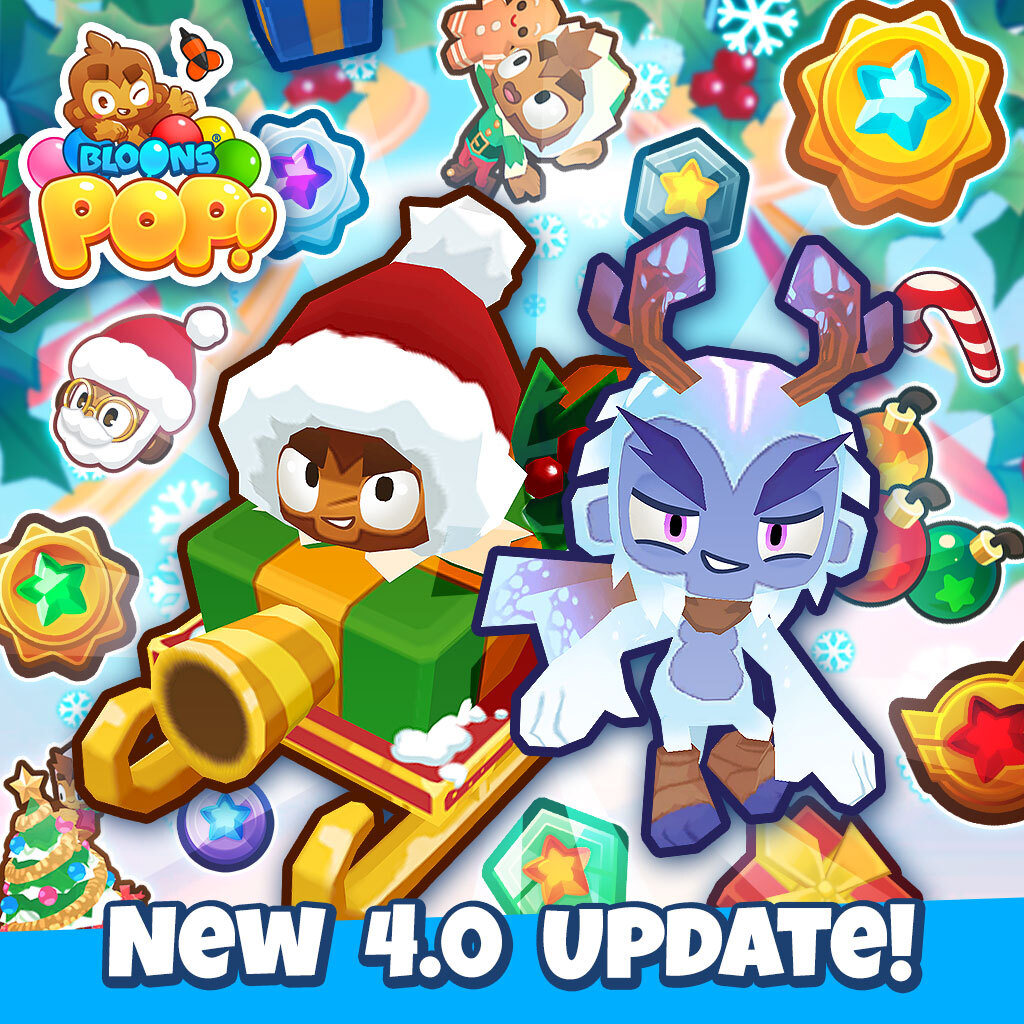 Ninja Kiwi Games on Twitter: "Bloons Pop! update 4.0 is out now on iOS and Android with new leaderboards, badges and some very merry cosmetics! See the full notes https://t.co/s4XIz8pVlZ