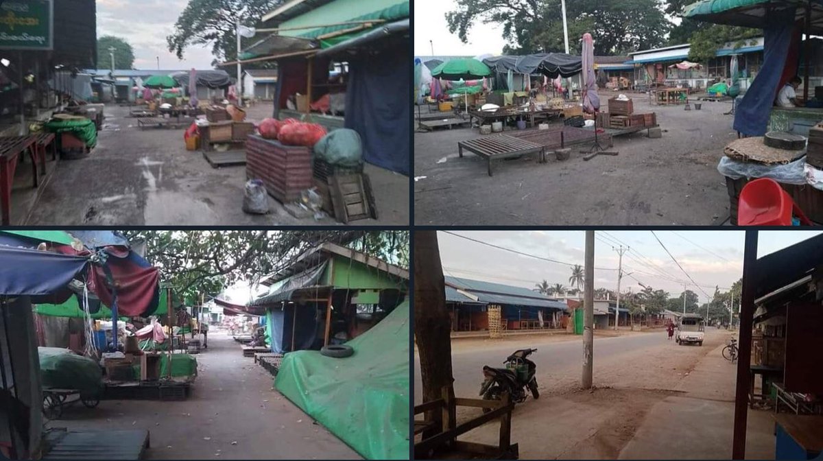 Marral_11's tweet photo. 2 markets of Sagaing division are also in SILENT MODE today to take part in nation wide SILENT STRIKE.  #SilentStrike #OurCityOurRules #Dec10Coup #WhatsHappeningInMyanmar https://t.co/hSVQUW3BoP