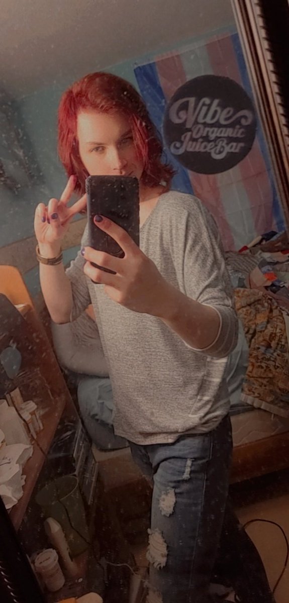Mids0mmerDr3am's tweet photo. Dyed my hair red. #dyedred #transfemale #femme #redhead https://t.co/V2B43RpUMd