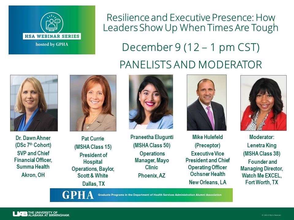 Great panel discussion earlier today talking about some of my favorite leadership topics: resilience and executive presence. Very insightful comments from our panelists and good to hear real, authentic stories from healthcare leaders in the trenches !