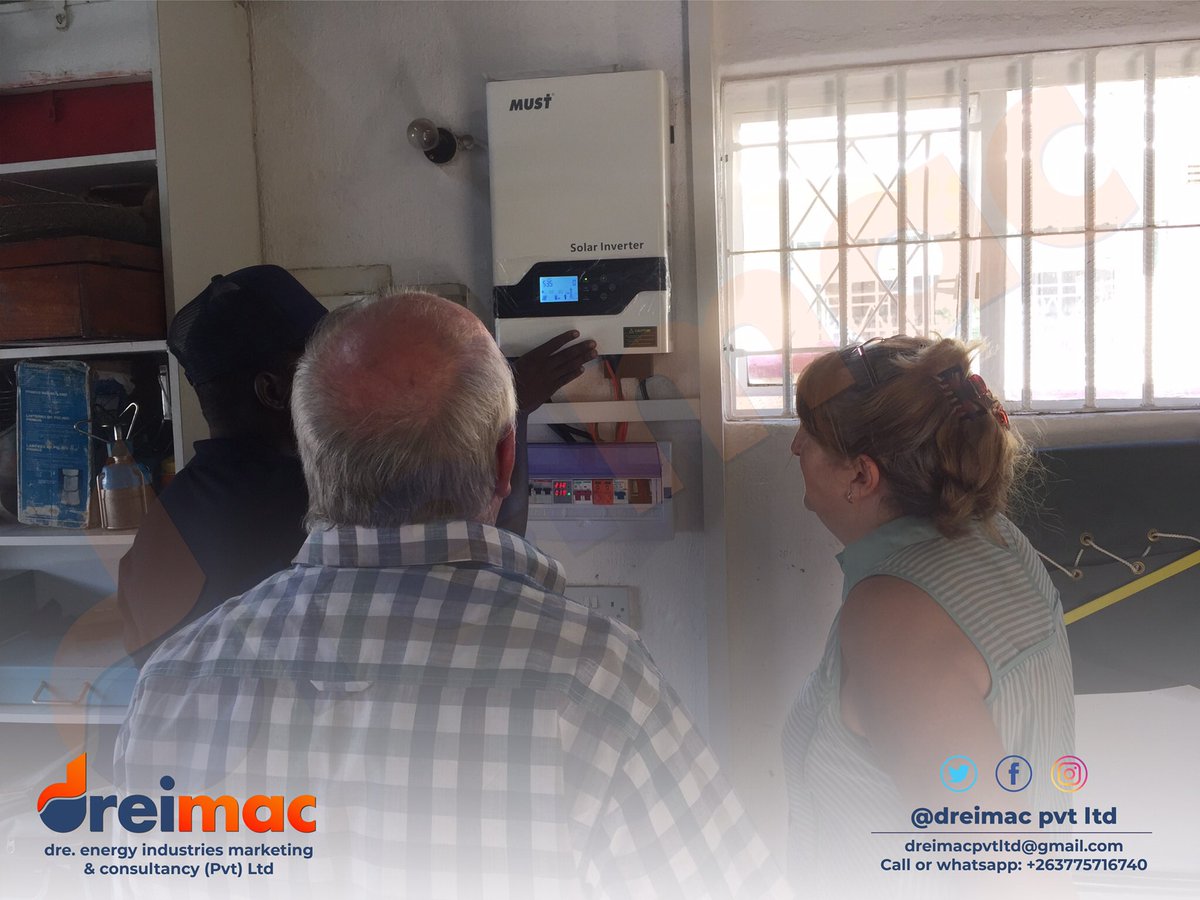 munya_dhure's tweet photo. We successfully installed a 5kva a solar system in Greendale Harare. Must inverter, Huawei 48v 100ah Lith. Ion, 330watts x8. Let’s talk Zimbabwe Solar Installations. Call or WhatsApp +263775716740 #solarinstallation #mustinverter #lithiumbattery https://t.co/SHz7M7d3uq