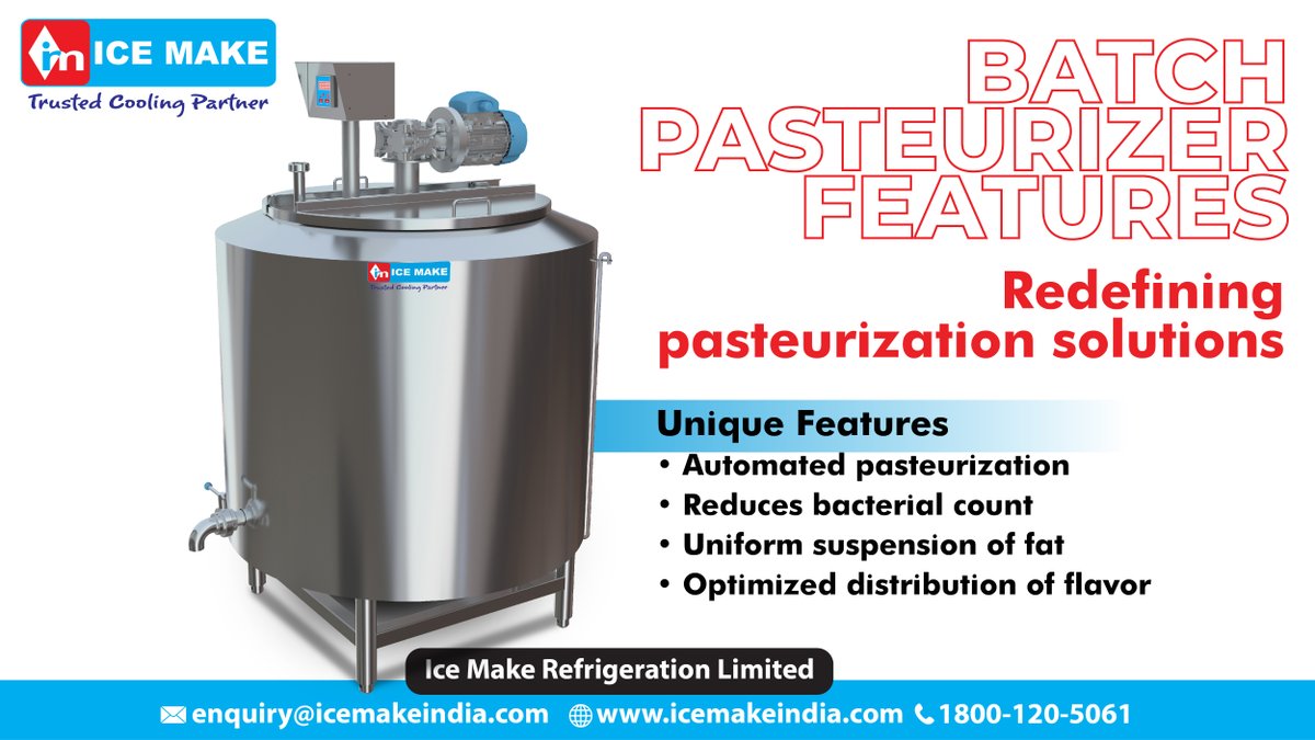 IceMakeRef's tweet photo. This is an example of cold chain engineering. The electronic pasteurizer serves a dual purpose, to heat milk and ice cream mix. 

#Icemake #IceMakeIndia #batchpasteurizer #milkpasteurizer #milkcooking #heatmilk #confectionaries #industry #manufacturer #refrigeration https://t.co/POQXLYY6zJ