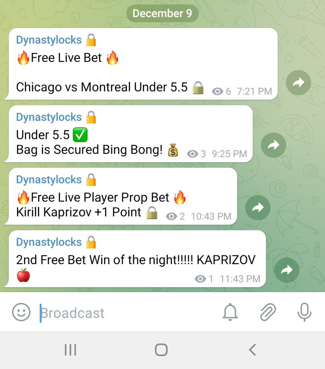 DynastyLocks's tweet image. I gave out two FREE Live Bet Plays tonight on our Telegram Channel! ✅

Join by clicking Link in bio or DM Me! 🔒