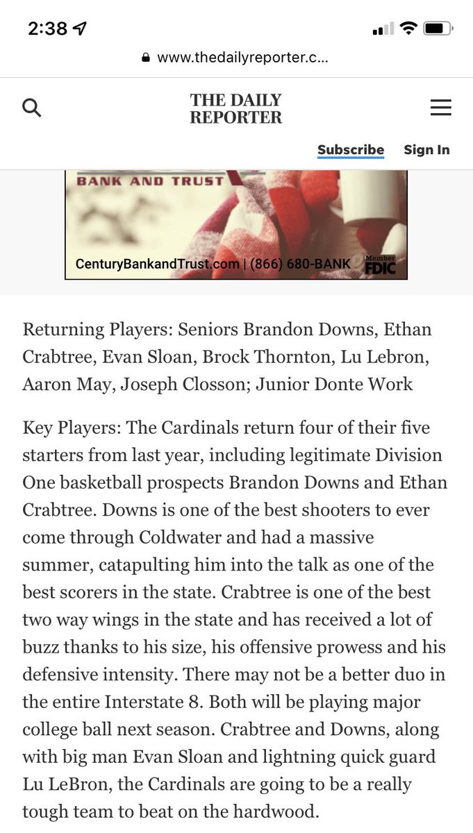 Let’s talk about COLDWATER Boys Basketball starting 5! 
@B_02__ <a href="/LuLeBron1/">Lu LeBron</a> <a href="/Ethan1Crabtree/">Ethan Crabtree</a> <a href="/EvanSloan35/">Evan Sloan</a> @Dontework11 <a href="/Cdub_Basketball/">Coldwater Basketball</a> <a href="/ttennysonTDR/">Troy Tennyson</a> <a href="/CoachABBucklin/">Aaron B. Bucklin</a> <a href="/HankampScott/">Scott Hankamp</a> <a href="/bcenquirer/">BattleCreek Enquirer</a> <a href="/TheDZoneBBall/">The D Zone Basketball</a> <a href="/PrepHoopsMI/">Prep Hoops Michigan</a>  <a href="/D1RecruitsMi/">D1 Recruits Michigan</a> @MichHSsport <a href="/MichHSBball/">Mich HS Bball</a>