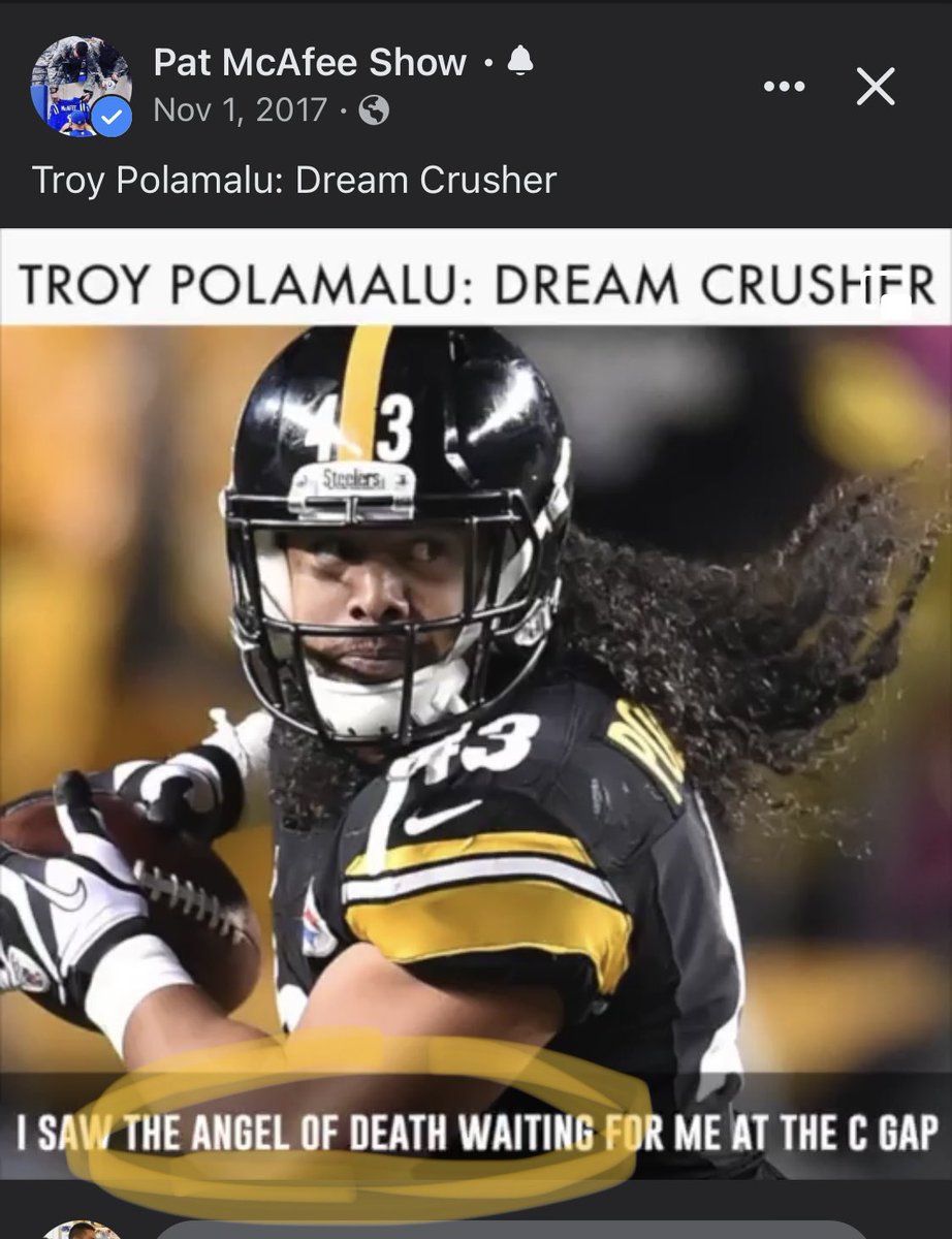 extremeabe's tweet image. It was the #TroyPolamaluAngelofDeath that got me listening to @PatMcAfeeShow  #PMSFANDUELFAMILY #thankyewfanduel