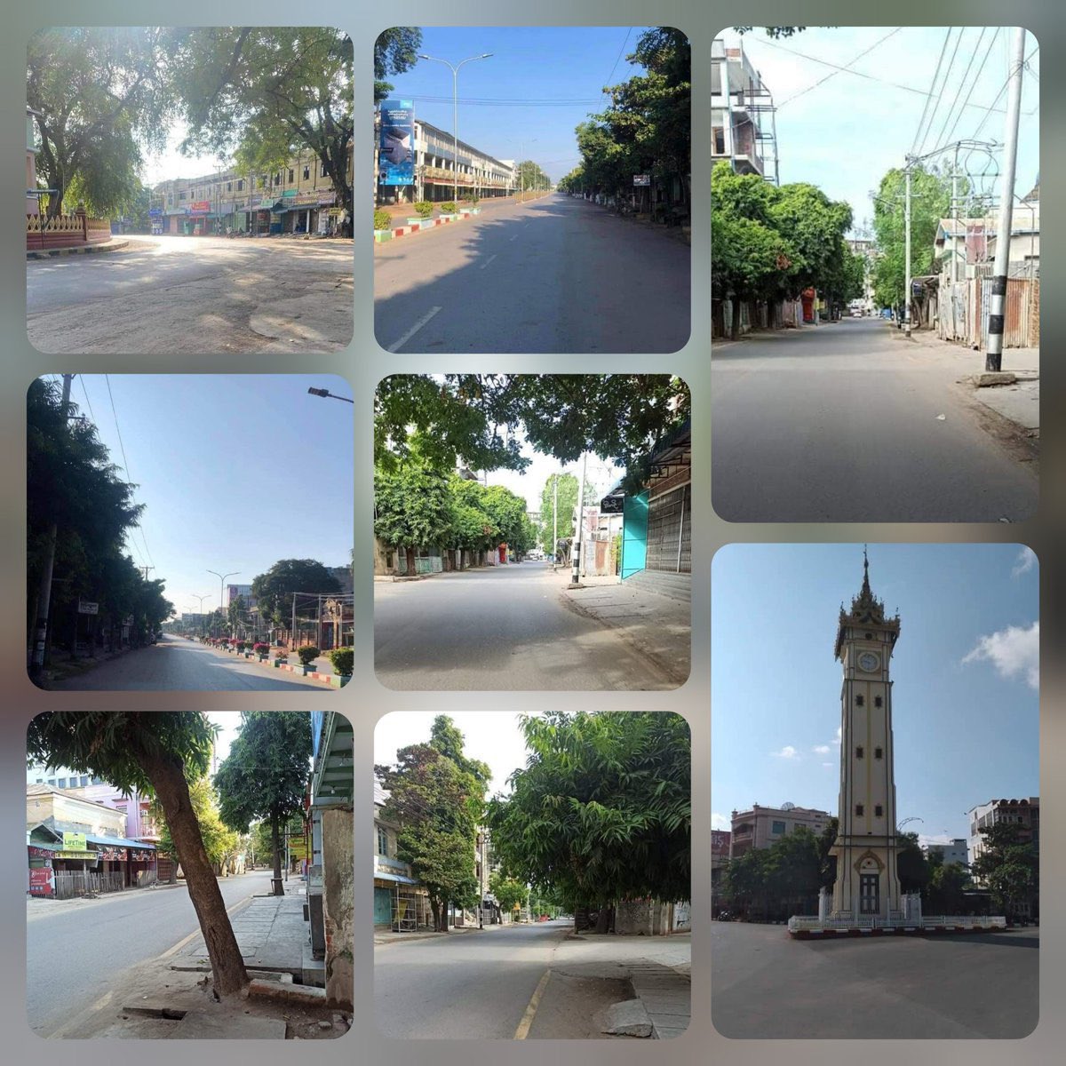 No people is on the streets of Monywa as everyone joined Silence Strike today. No one on the road and all the shops are closed. People are in unity demonstrating SILENCE REVOLUTION  . #SilentStrike #OurCityOurRules #Dec10Coup #WhatsHappeningInMyanmar