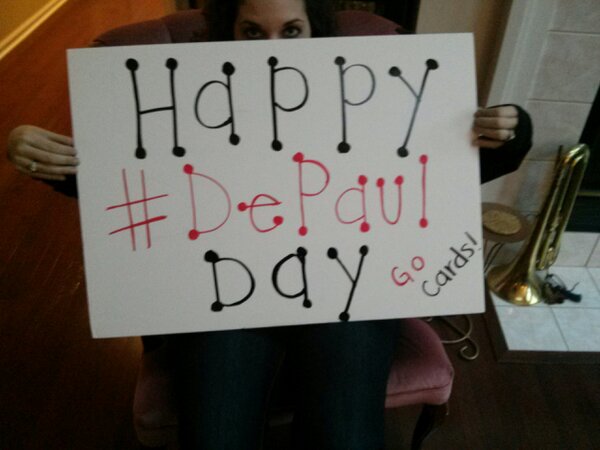CardChronicle's tweet photo. It's been nearly nine years since I've had the privilege of saying this ... 

Happy #DePaulDay, Louisville. 

From now on, our troubles will be miles away. https://t.co/ptqVigzZqq