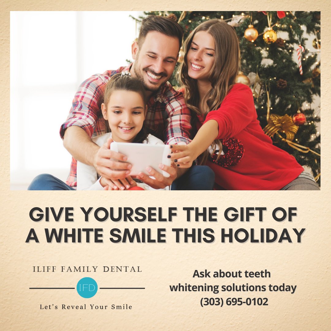 Make sure your smile shines bright this holiday season with our at-home teeth whitening system 🦷🦷🦷

Call today!

#IFD #ilifffamilydental #whitening #teethwhitening #whiterteeth #shinyandbright #brightestsmile #aurorafamilydentist #athomewhitening #ilifffamilydentalaurora