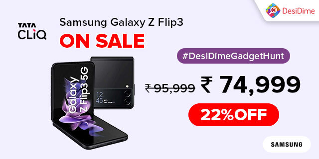 desi_dime's tweet photo. Samsung Galaxy Z Flip3 128 GB at Rs.74,999 ππ»
https://t.co/1foh2q8wNs
#Tatacliq #SamsungIndia #SamsungGalaxyZFlip3 #onsale #gadgetsindia #Gadgets #onlineshopping #deals #dealsonline #shoppingcommunity https://t.co/yQkeF6Q5QS