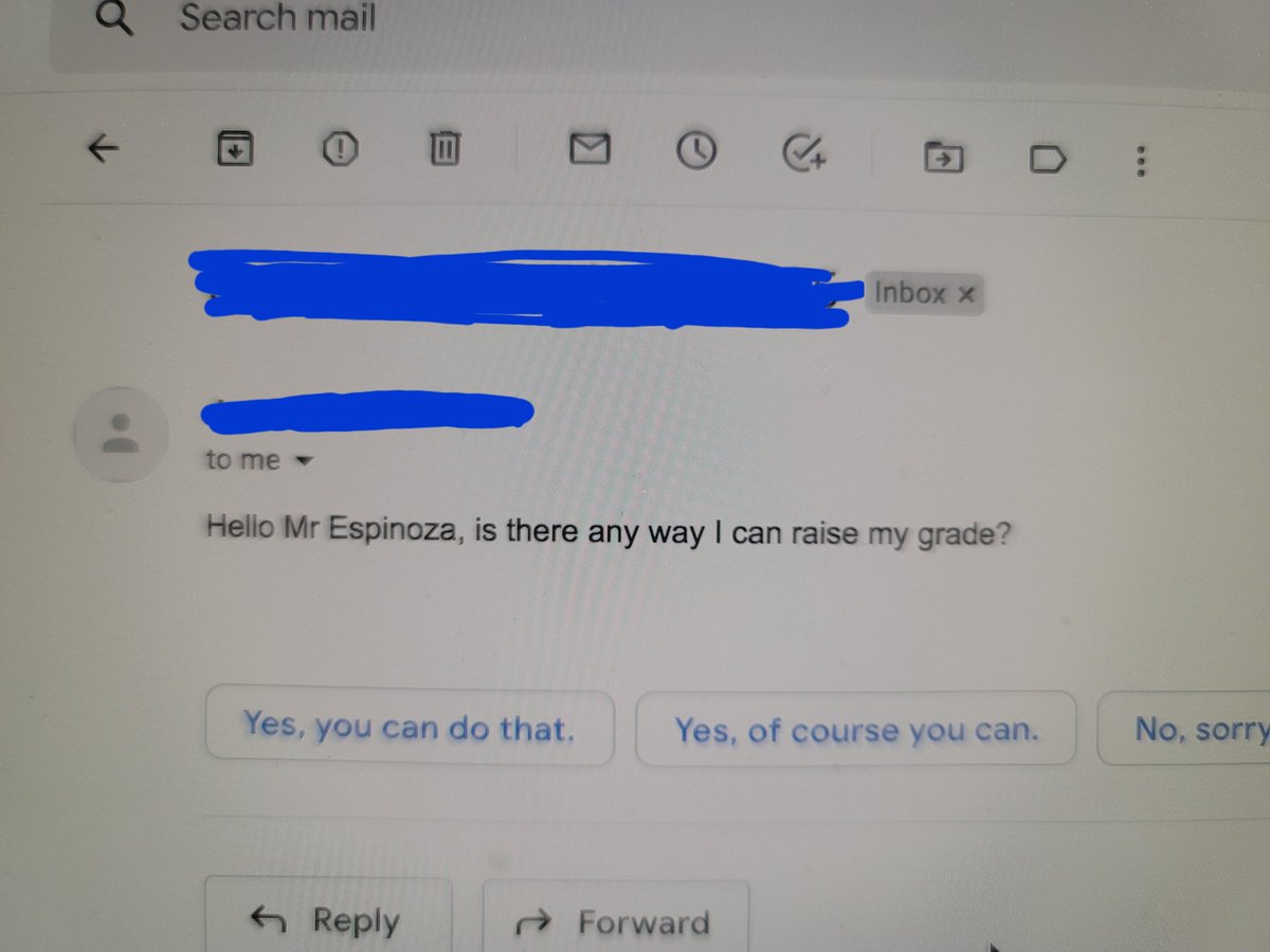 EspiScience's tweet photo. It's starting again.  That special part of the school year for teachers.  

Everytime you get this email, a teacher gets their tenure!!!!!! https://t.co/OM8bLr6YAe
