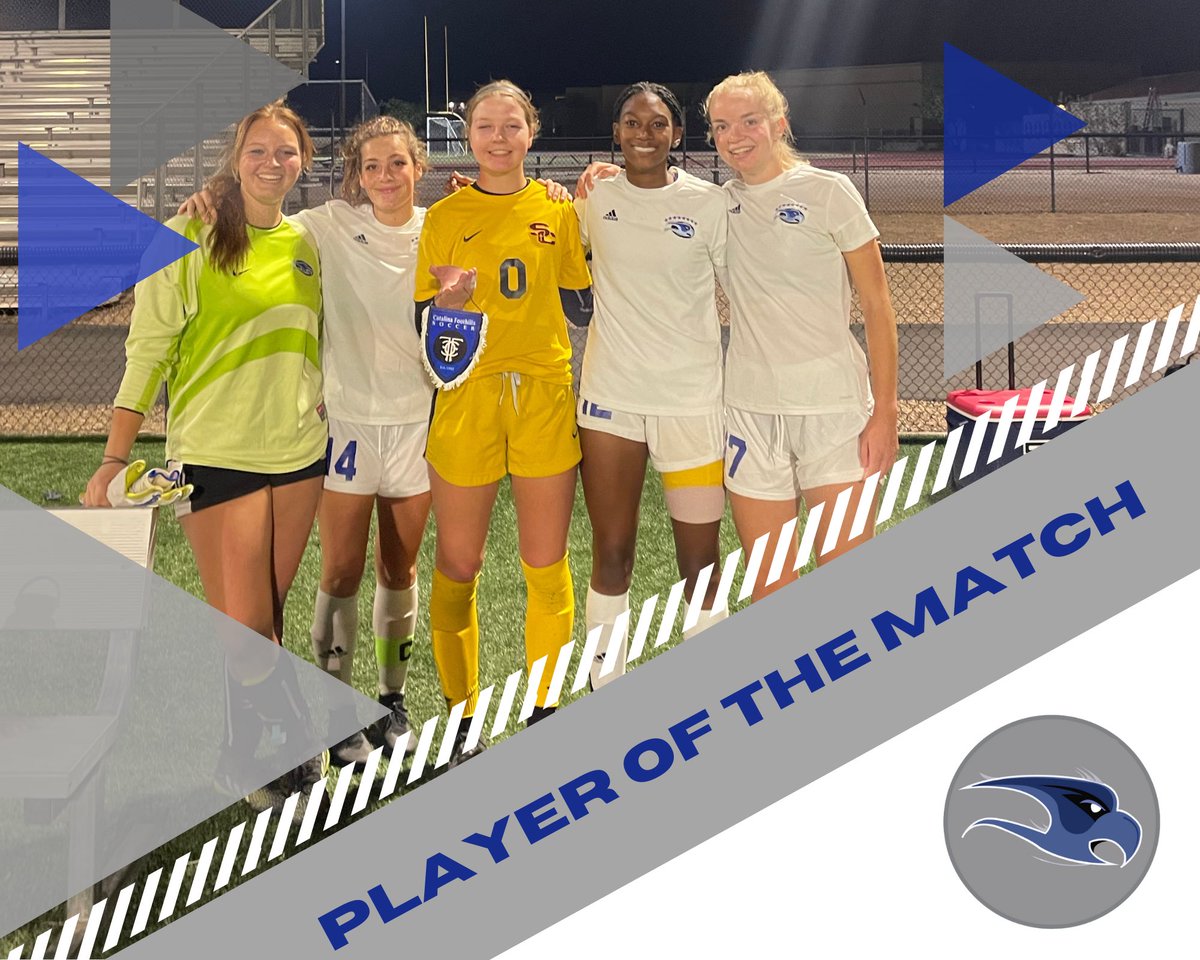 Congratulations to Salpointe Goalkeeper, Maddie Smith, for being nominated Player of the Match! Big shoutout to Maddie for making great saves and punts as we tied 0-0! Keep up the hard work Maddie!