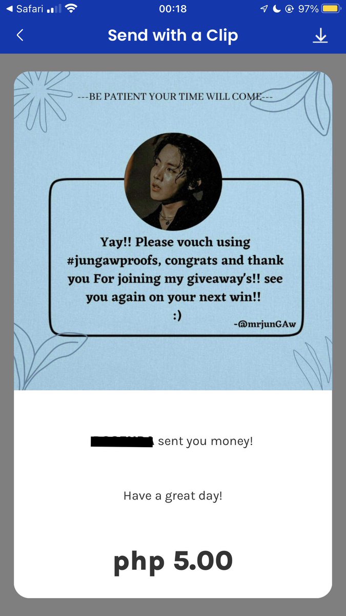 twiceramen's tweet photo. Thank you so much!!! More wins to come!
@mrjunGAw #jungawproofs #jungAw https://t.co/vjIsf0cHYn