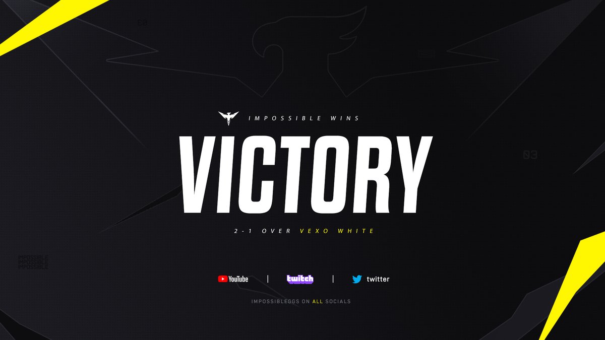 ImpossibleGGs's tweet photo. WINNERS

Absolutely amazing game from the boys! Knocking 
@VexoOrg
 TO THE LOWERS! We're onto the next round 12/12/21! 

#NOTHINGSIMPOSSIBLE! 

RECAP BELOW 

1st Map | Impossible Lose (16-5 Ancient)

2nd Map | Impossible Win (16-12 Dust)

3rd Map | Impossible Win (16-12 Overpass) https://t.co/Iw6yq1D3MQ