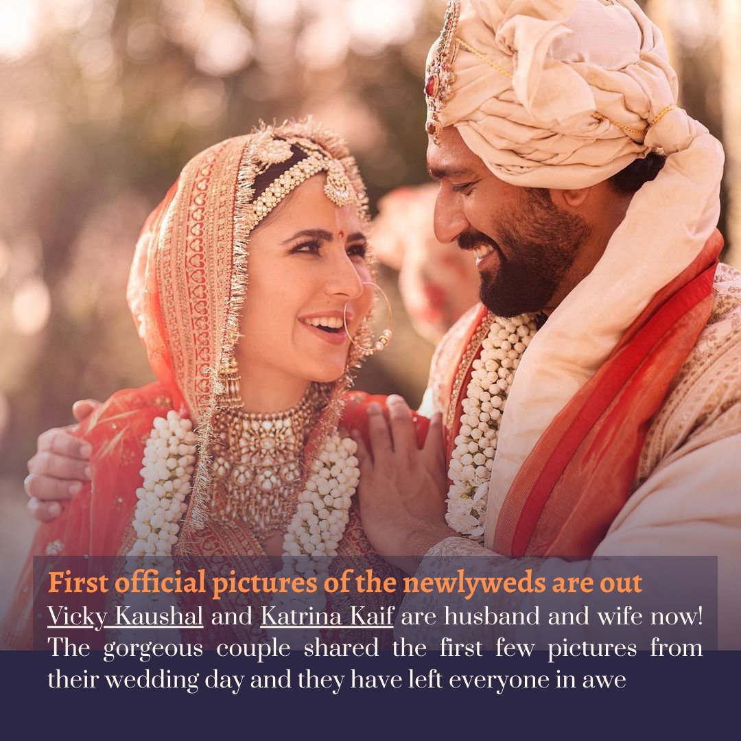 newspressreader's tweet photo. Vicky Kaushal and Katrina Kaif are husband and wife now! congratulations both of you.

#newspressreader #breakingnews #latestnews #bollywoodnews #KatrinaKaif #VickyKaushal https://t.co/qJ6fDkJdlB
