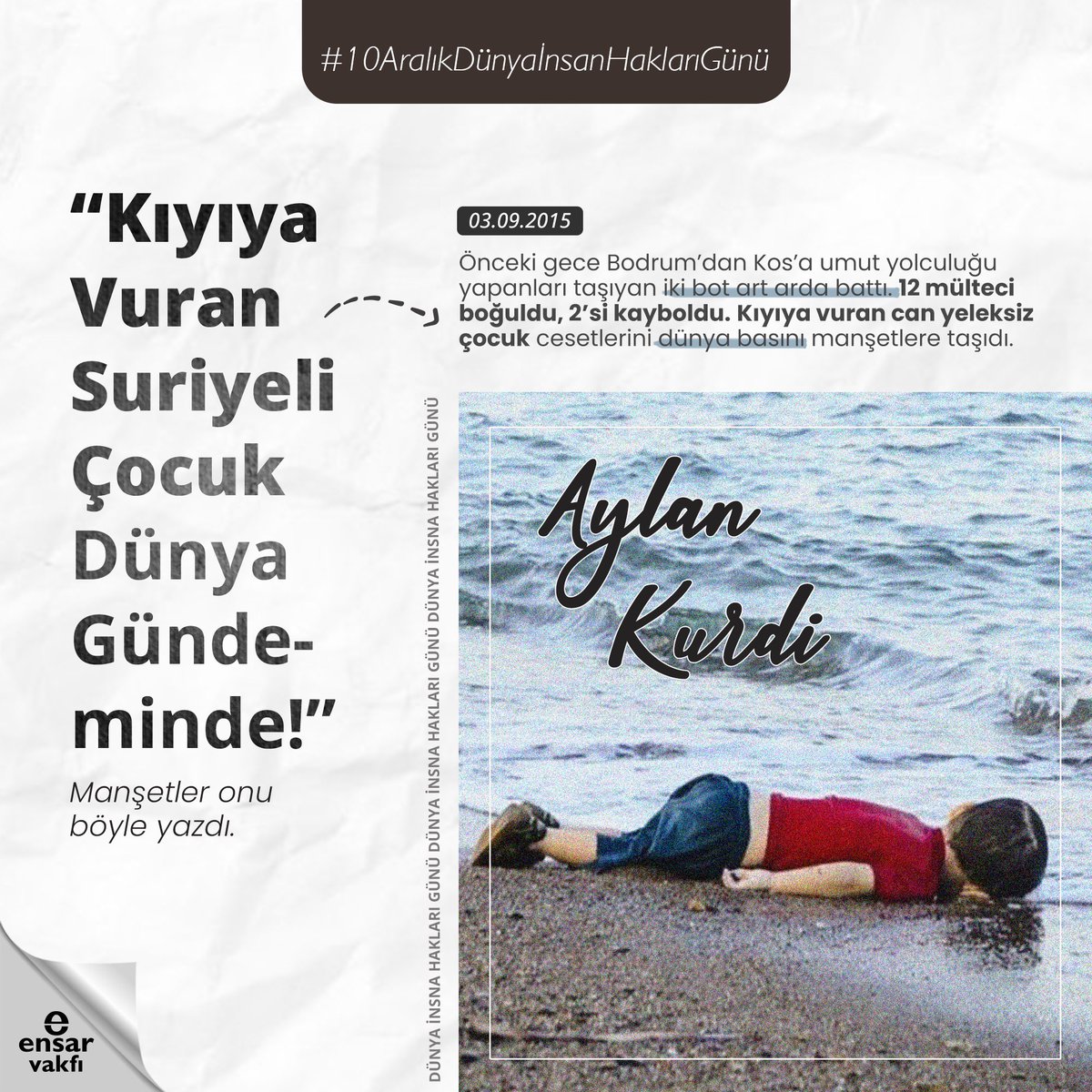 EnsarVakfi's tweet photo. “Manşetler onları böyle yazdı…”

#DünyaİnsanHaklarıGünü #10AralıkDünyaİnsanHaklarıGünü https://t.co/fMunAcxdfU