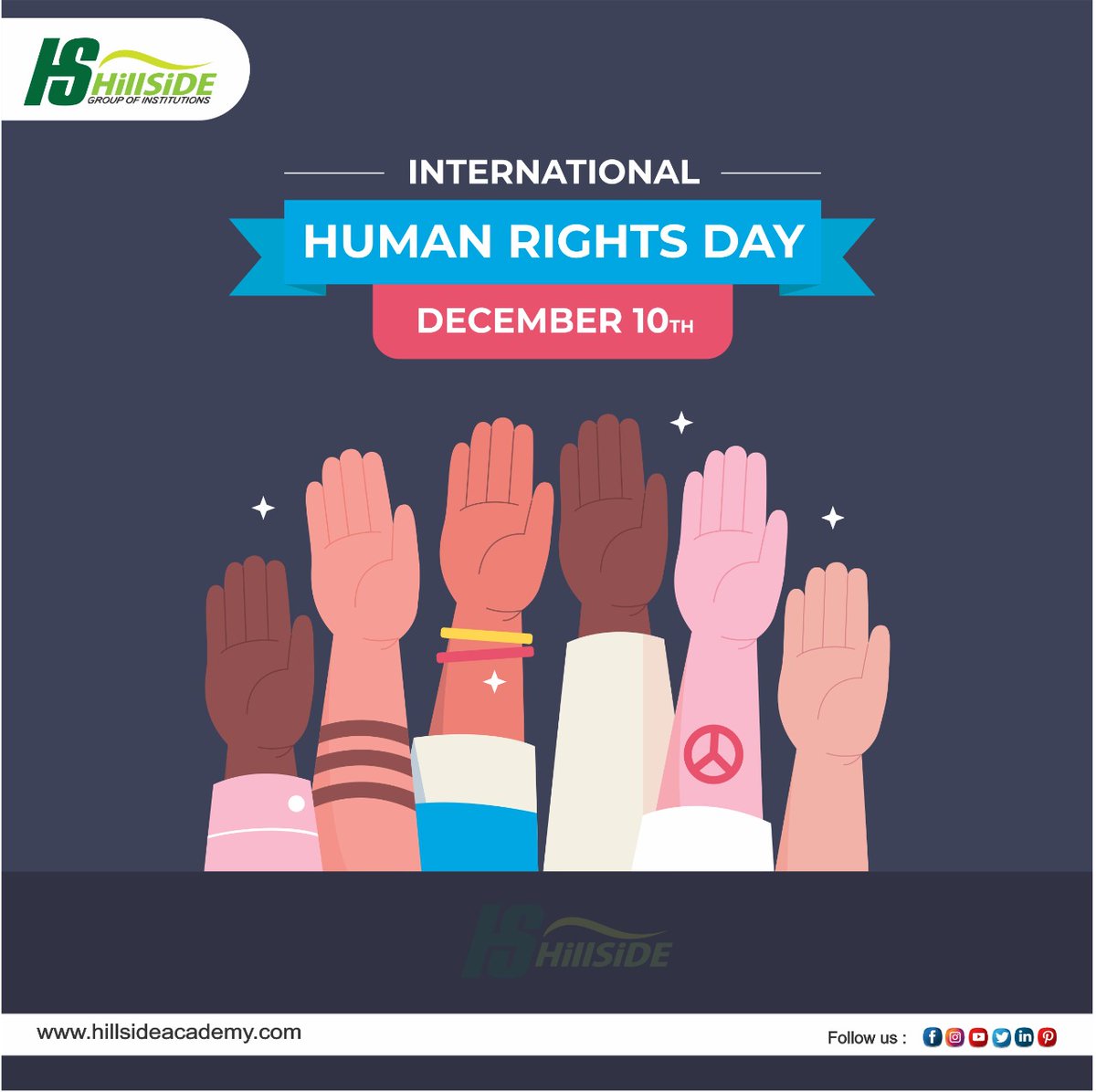 hillsidebschool's tweet photo. Human Rights Day.
 #HumanRightsDay2021 #humanrights #equality #freedom #love #blacklivesmatter #humanity #justice #covid #feminism #peace #womensrights #feminist #lgbtq #education #activism #india #socialjustice #equalrights #prochoice #blm #civilrights  #pride https://t.co/HNLJYNSLqv