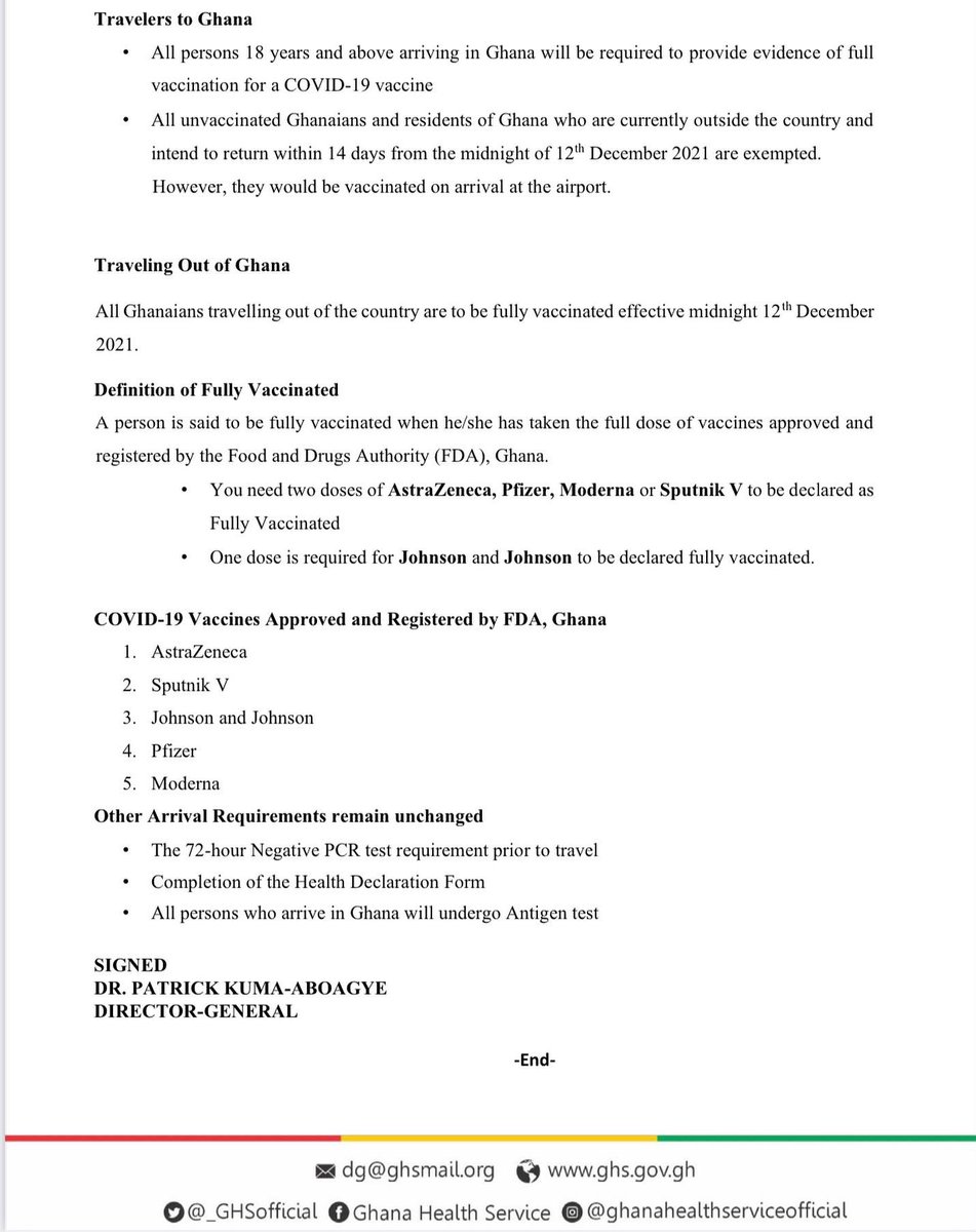 mohgovgh's tweet photo. ❗️PRESS RELEASE❗️
Review of Covid-19 Protocols for International Travellers https://t.co/HI8F9SPb0n