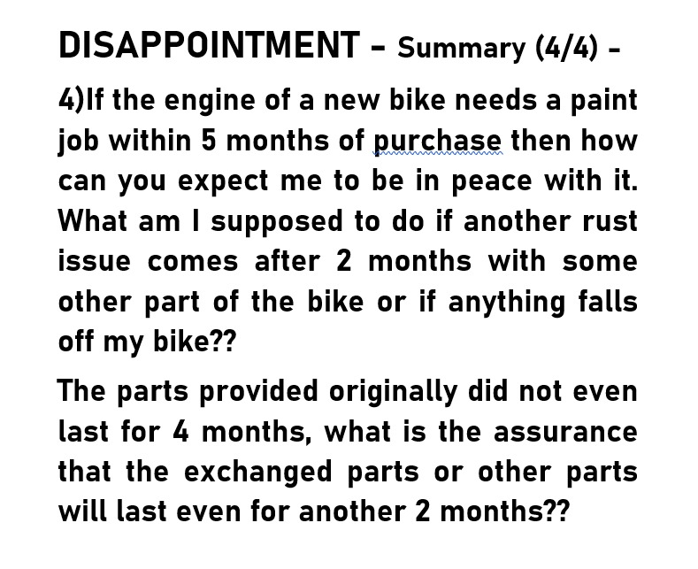 pkcheema_91's tweet photo. @BigWingIndia @Honda @honda2wheelerin @innovativehonda #Hondaハート #honda #hnesscb350 #bigwingindia #BigWing #cb350 #consumer #consumerprotection #bikes #motorcycle #bike #ahmedabad #India #nohondaforlife #Disappointed https://t.co/zzmynRSAre
