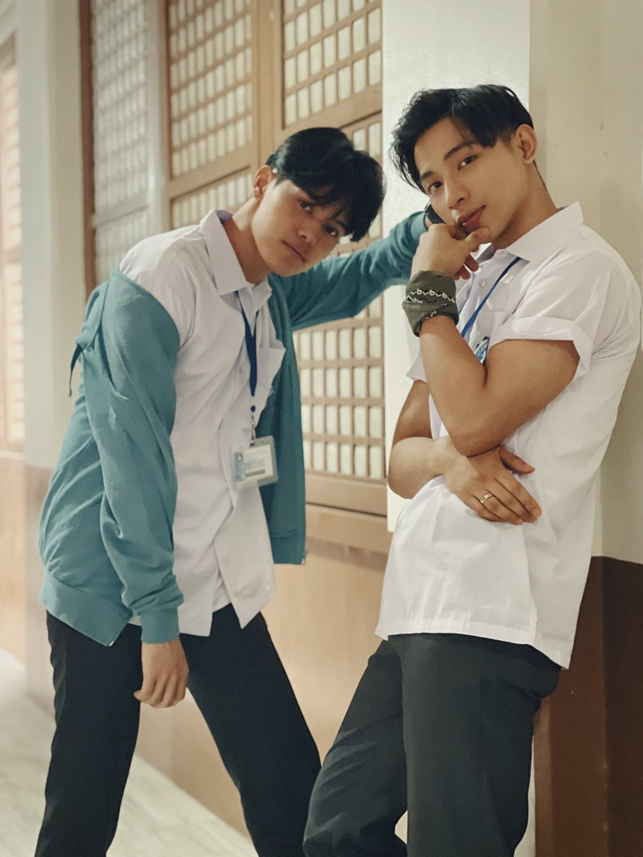 Official_ALAMAT's tweet photo. Another photo of R-Ji and Taneo on the set of the upcoming film #ExpensiveCandy 🤎 https://t.co/lLGwqJGgpQ
