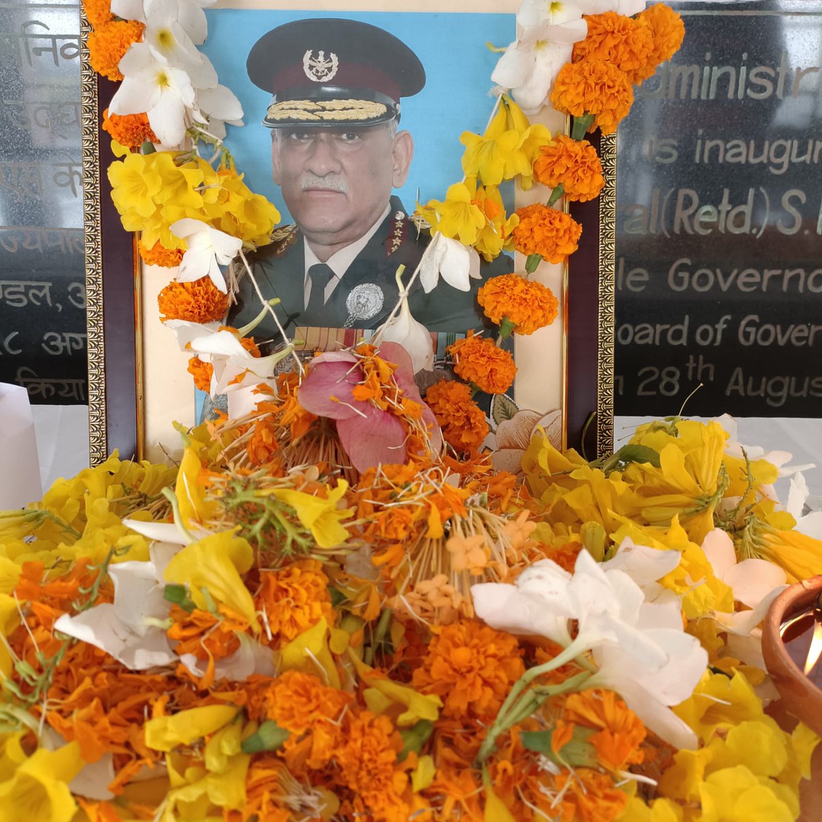 IITGuwahati's tweet photo. IIT Guwahati is deeply saddened at the demise of #CDSGeneralBipinRawat, his wife and other defence personals. A condolence meeting was held at @IITGuwahati where @DirectorIITG @SITHARAMtg paid tributes to Late #GeneralBipinRawat and other departed souls. https://t.co/EnHvY4ECyO