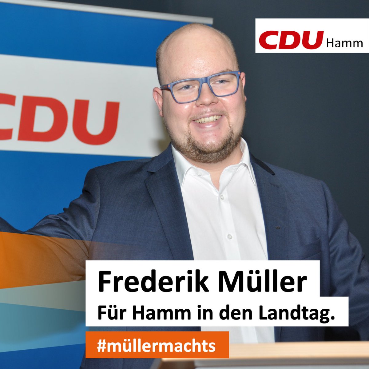 CDUHamm's tweet photo. Frederik Müller mit 95,7% zum Landtagskandidaten für #Hamm gewählt. #müllermachts

👉 Artikel: https://t.co/YSyZQQAq64 https://t.co/WkcQsar45X