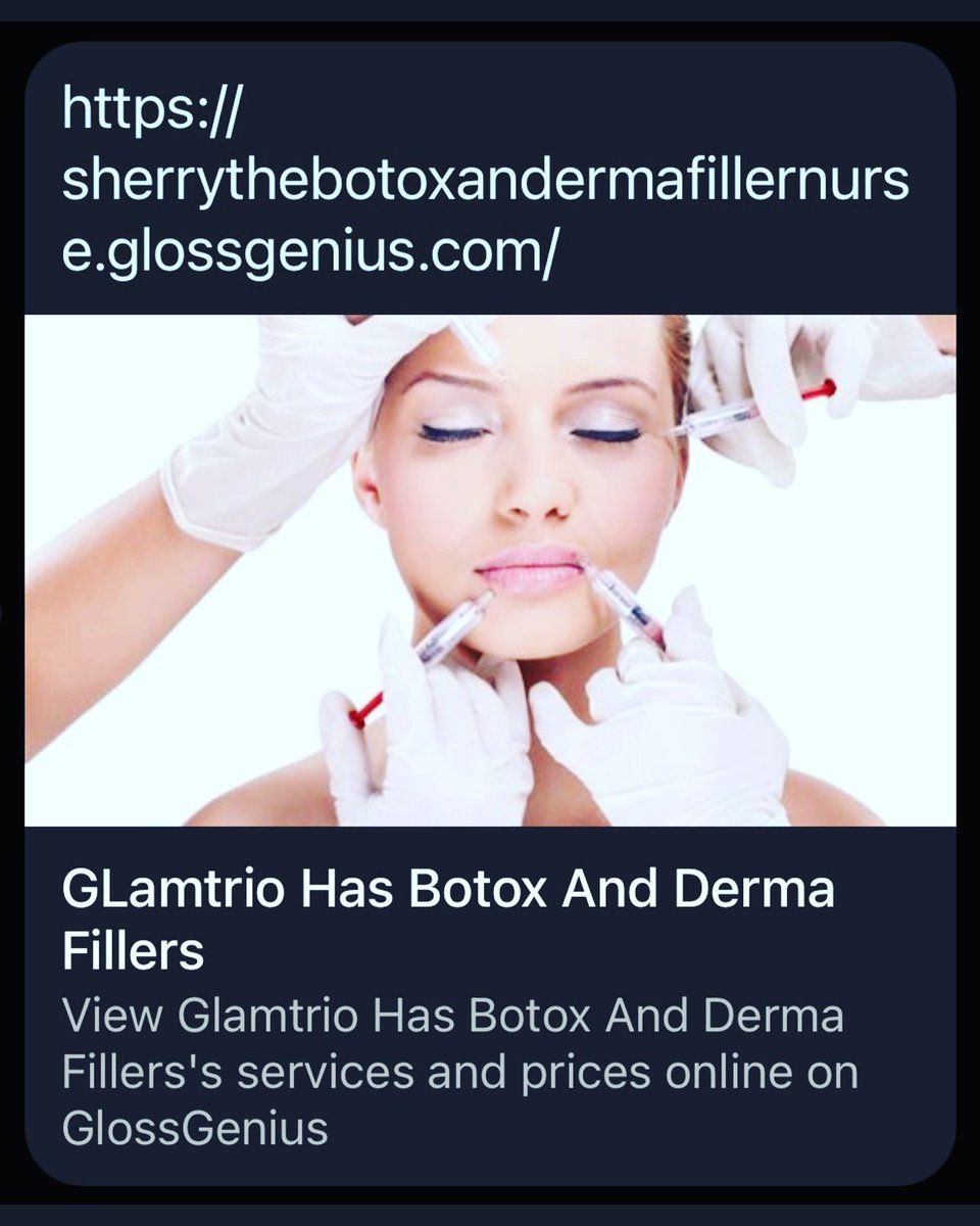 glamtrio's tweet photo. GLamtrio now provides Botox and Derma Fillers @ https://t.co/WVzYW60s0I
Online booking Coming Soon https://t.co/1OiGT2P5EX