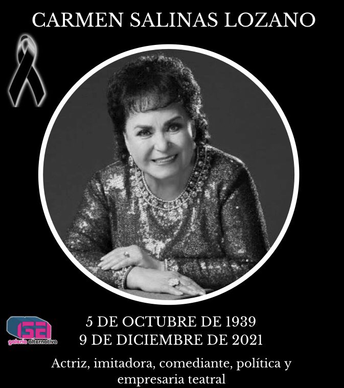 Fallece la actriz Carmen Salinas 

Después de ser hospitalizada de emergencia tras sufrir un derrame cerebral que la dejó en estado de coma, hace unos minutos se ha dado la noticia de su deceso.

Descanse en Paz.

#CarmenSalinas #Actriz