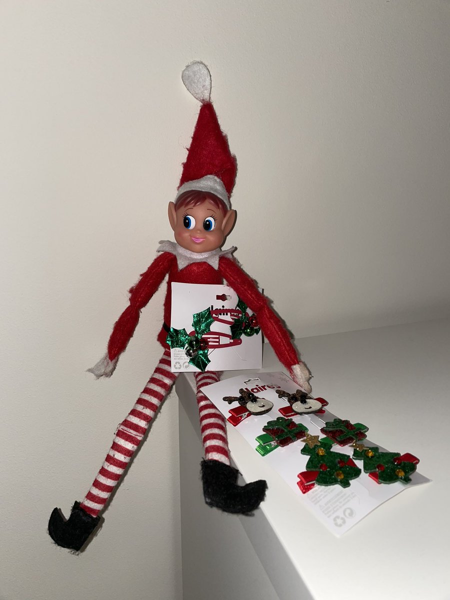 TKASMrShepherd's tweet photo. #Elfvis has been to @claires and picked up some festive hair garnish just in time for #ChristmasJumperDay at #BurnhamInfants and @ymca #Yewtrees. 

It’s like he knows… https://t.co/Zlqkr3VBNa