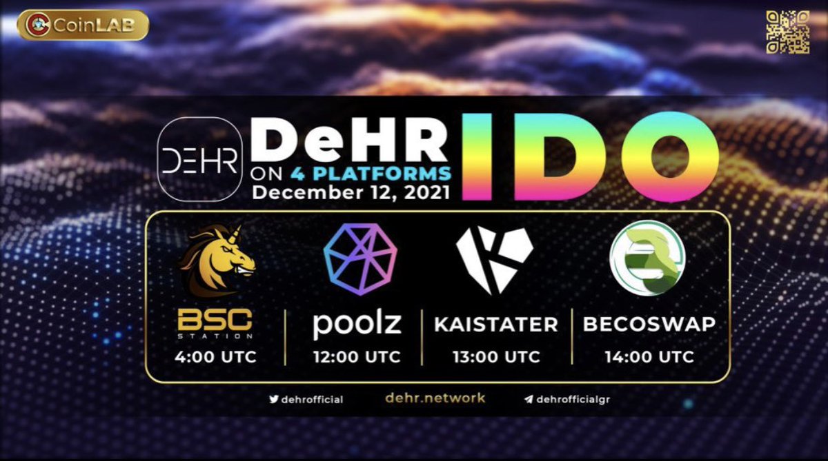 Darcy21814809's tweet photo. ๐ข "Remember remember the 12 of December"
@DehrOfficial will IDO on 4 platforms.
โฐTime: Dec 12, 2021๐
๐#bscstation
๐ #Poolz
๐#KaiStater
๐#Becoswap
๐Don't be left in the dark - follow this star of a project๐
@CoinLAB_GG @CoinLAB_Offi #Dehr https://t.co/drL2L0XW0q