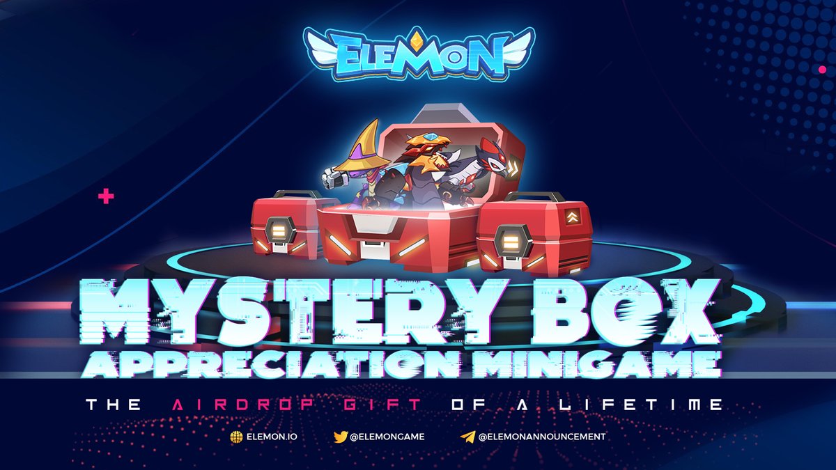 🔥 MYSTERY BOX APPRECIATION LUCKY DRAW ROUND LIVE NOW 🔥 

👉JOIN NOW: gift.elemon.io

Connect your wallet &amp; bet your tickets to register!

👉Tutorial &amp; rules: elemon.substack.com/p/mystery-box-…

‼️ The winners list will be announced right after the round ends on the drawing page.