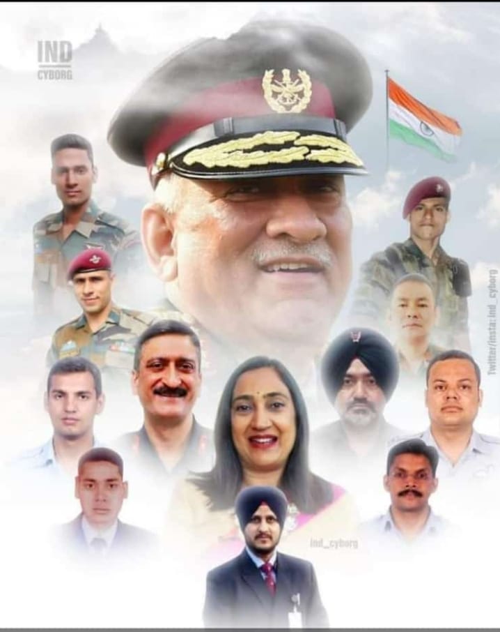 TheAavishkarMan's tweet photo. Heartiest condolences  and stand firm in support of bereaved families of following. CDS Gen Bipin Rawat,Brig LS Lidder,Lt Col H Singh,Wg Cdr PS Chauhan,,Sqn Ldr K Singh,JWO Das,JWO Pradeep A,Hav Satpal,
Nk Gursewak Singh,Nk Jitender
L/Nk Vivek,L/Nk S Teja 
and Mrs Madhulika Rawat https://t.co/VYL7O1he25