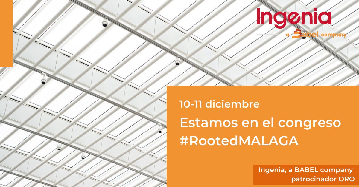 🔔¡HOY y MAÑANA (10-11 dic.), estaremos en #RootedMálaga!
Sábado, a las 13:00h, no te pierdas “Infinidrive: AKA estego para gobernarlos a todos”, con N. Moral de Aguilar, consultor de #Ciberseguridad en <a href="/Ingenia_es/">Ingenia ahora es Babel</a>, compañía de <a href="/BABELgrupo/">Babel</a>.
👉bit.ly/3rRpwfA