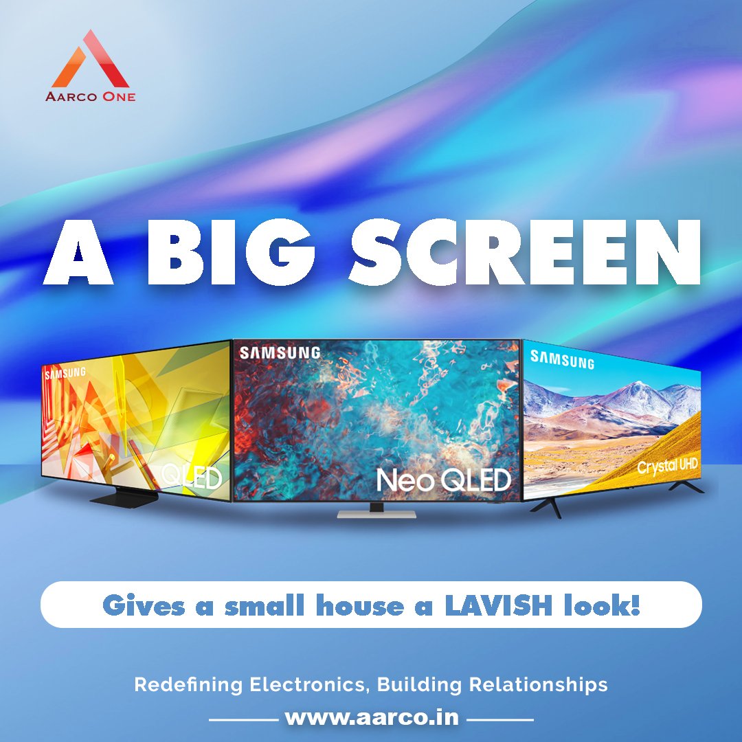 Aarco_One's tweet photo. Get the branded big screen to make your house look lavish and your winter cozy movie time.
Shop in-store with us.
Visit: https://t.co/S4t6pnSfzm or I-3, Lajpat Nagar II, Opp to Agarwal sweets, Central Market, New Delhi, Delhi 110024

#electronics #technology #gadgets #electrical https://t.co/yMTSEJfyYh