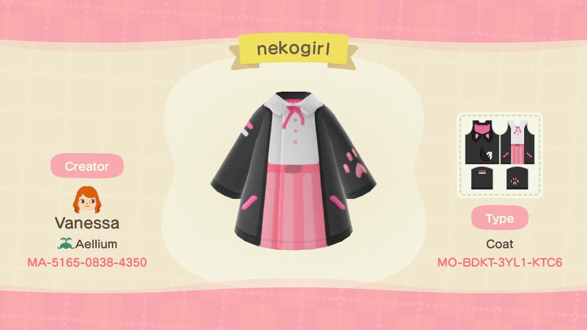 strwbrrymochis's tweet photo. Also, now that I have the Able Sisters on my island, I can finally share my original cat school girl outfit! ^_^
#yucrossingspam #ACNH #ACNHDesigns #acnhinspo #acnhcodes #acnhcode #AnimalCrossingNewHorizions #AnimalCrossing https://t.co/OkrJVDxVD0