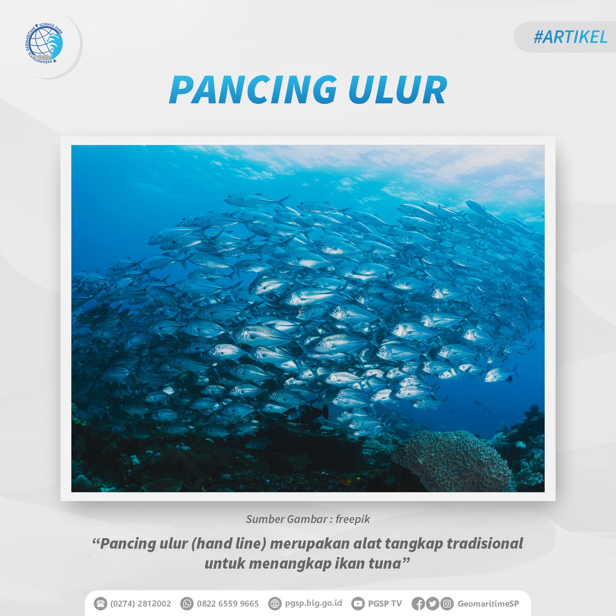 GeomaritimeSP's tweet photo. Artikel kali ini kita akan membahas Penggunaan Pancing Ulur Untuk Ikan Tuna. Sahabat geomaritime bisa membaca artikel tersebut di website kami https://t.co/rsqaqFKhpG. Salam geomaritime! for a better maritime! 😃 https://t.co/5ZXzwUp14J