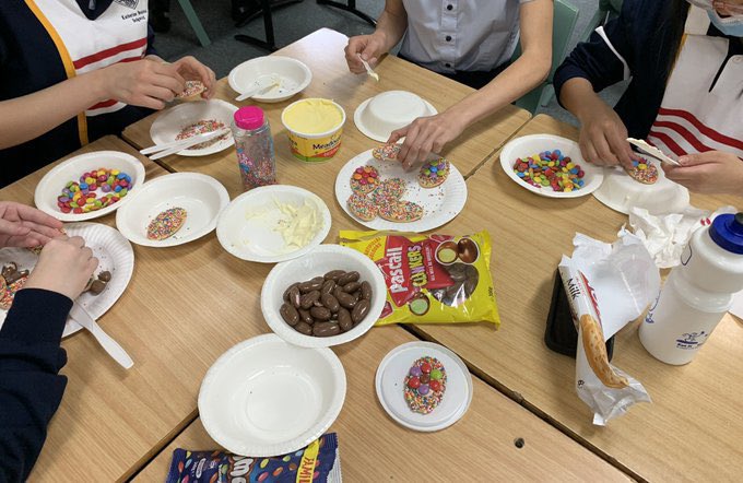 Yesterday, one of the Year 12 Business Studies classes made biscuits to investigate inputs, transformation processes, and quality control.