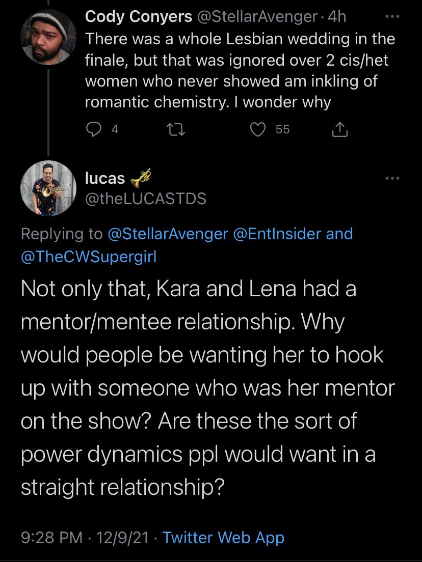 KramReceipts's tweet photo. Men need to stop talking on sapphic ships. It is also a good day to remember supercorp has been shipped since before Alex even started her coming out arc https://t.co/z535f4VGgV