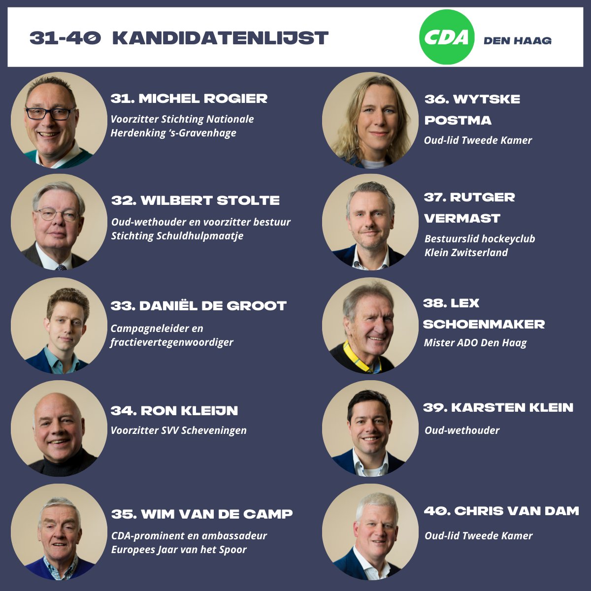 CDADenHaag's tweet photo. Het #cdadenhaag heeft unaniem ingestemd met onze kandidatenlijst👏

Onder aanvoering van @bredemeijer knokt dit team voor een stad waar Hagenaars zich thuis kunnen blijven voelen.

Een zeer diverse lijst; afspiegeling van onze veelkleurige stad  👉 https://t.co/a5cMAQZsTr

#cda https://t.co/WdVPX6EkoU