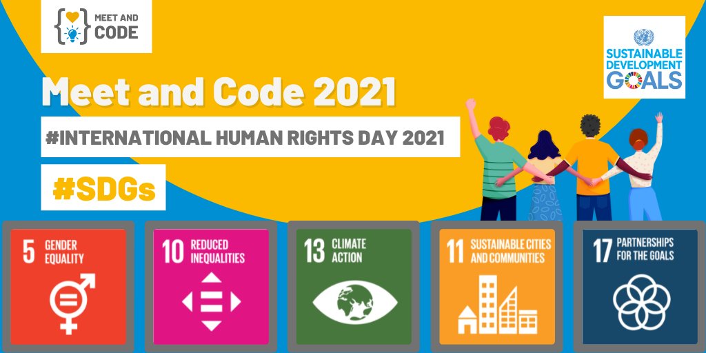 MeetAndCode's tweet photo. Celebrating #InternationalHumanRightsDay!
The 5️⃣ categories of #MeetAndCode AWARDS 🏆 follow #GlobalGoalsforSustainableDevelopment (the #SDGs @ConnectSDGs).
These goals have the power to create a better world by 2030, by focusing on the basic human rights.
#codeEU #sap4good https://t.co/2cLXst40Ky