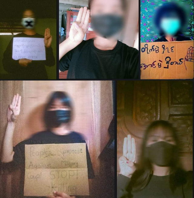 spring21MM's tweet photo. Members of the Basic Education Students' Union in #Kyainseikgyi Township, Kayin State also Take part in Silence Strike on the morning of Dec 10.
#SilentStrike
#OurCityOurRules
#Dec10Coup 
#WhatsHappeningInMyanmar https://t.co/5SekPCQcBa