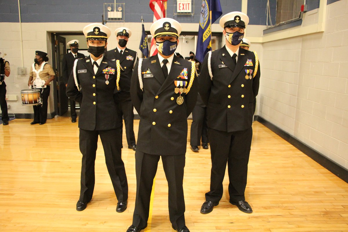 RickoverNavalHS's tweet photo. The Rickover Pass and Review Ceremony for the Annual Military Inspection was a huge success! So, so proud of all our cadets! @ChiPubSchools @JrotcCps #PassAndReview #MilitaryInspection https://t.co/tgJ0boDJHk