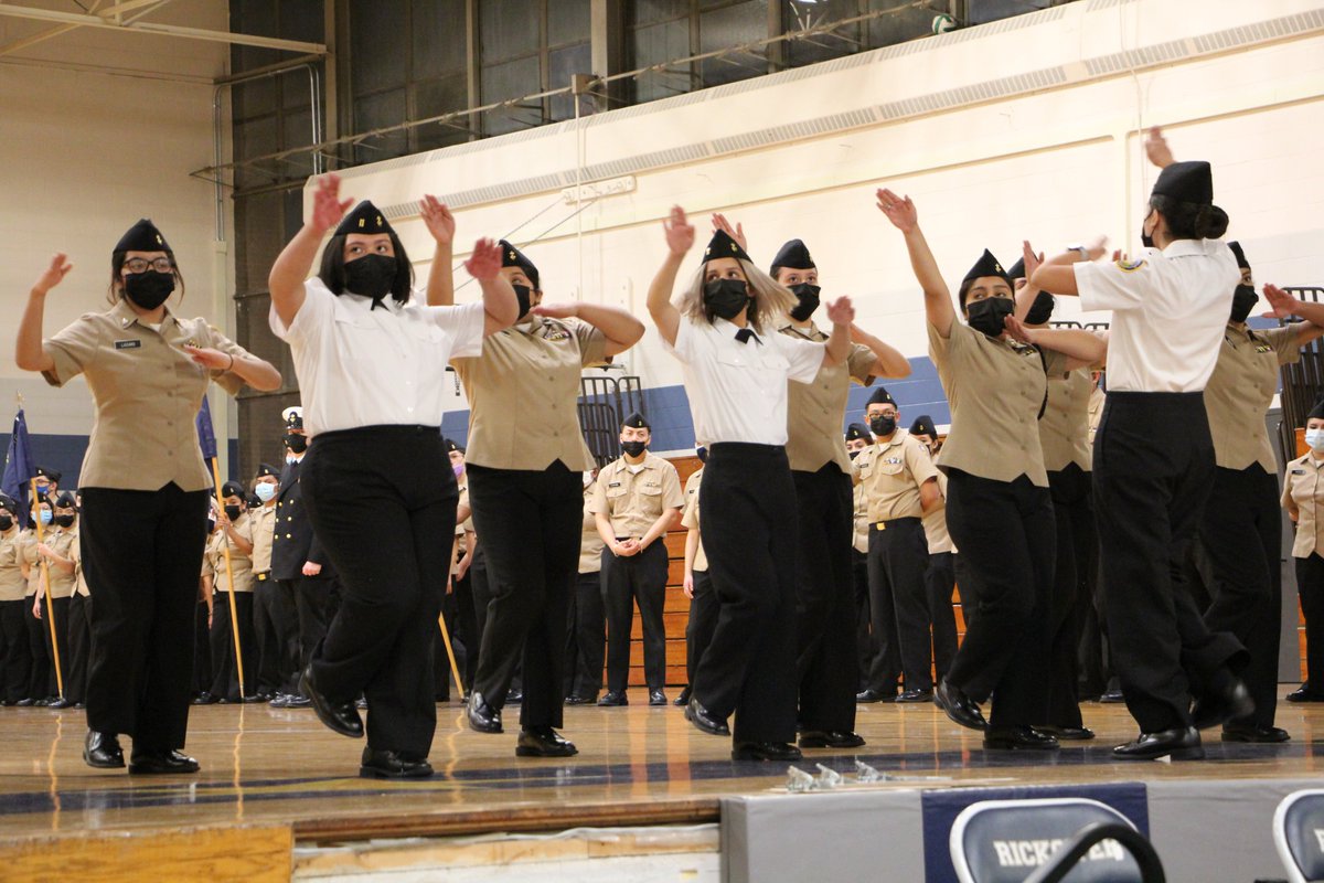 RickoverNavalHS's tweet photo. The Rickover Pass and Review Ceremony for the Annual Military Inspection was a huge success! So, so proud of all our cadets! @ChiPubSchools @JrotcCps #PassAndReview #MilitaryInspection https://t.co/tgJ0boDJHk