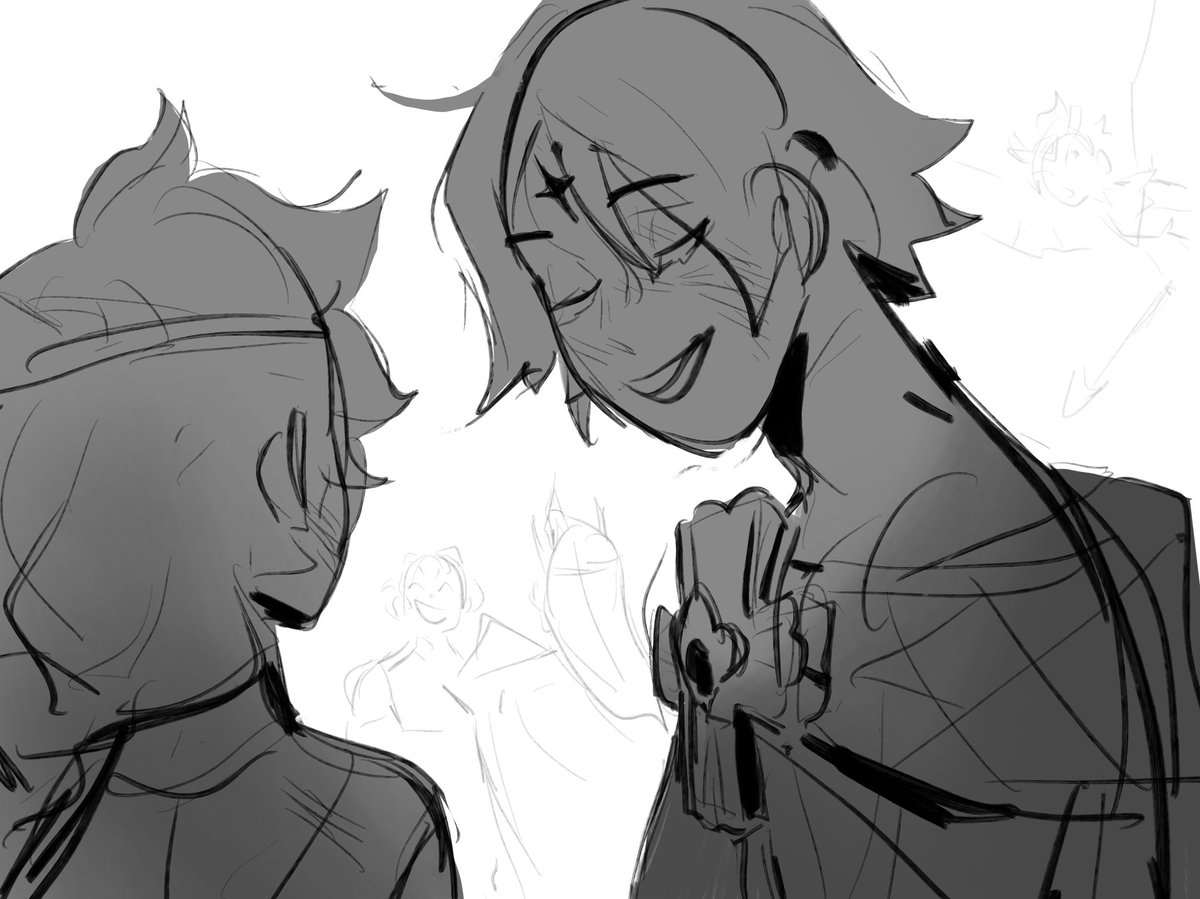 Post-battle also absolutely an excuse to draw pv with messy hair
