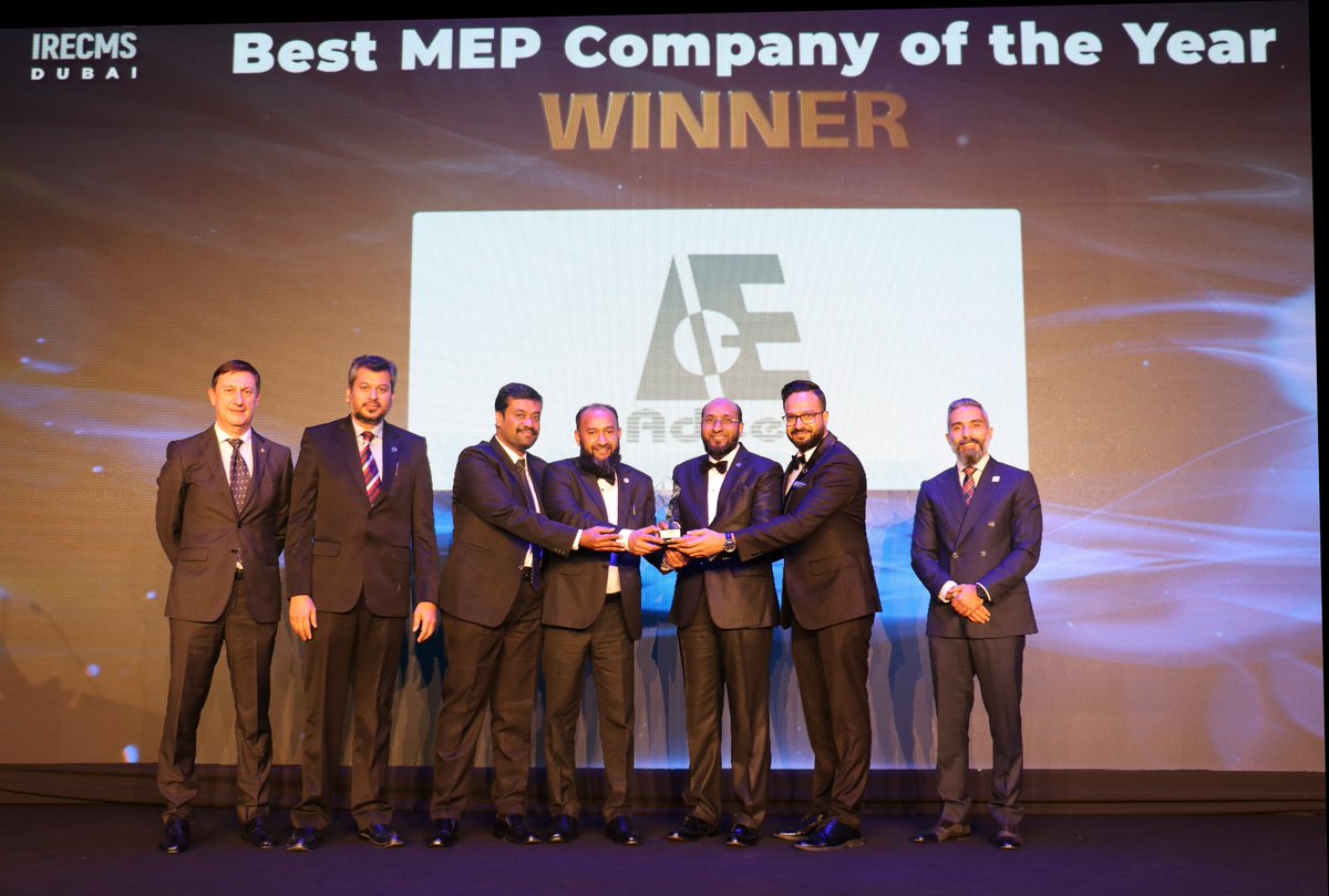 AdeebFM's tweet photo. Congratulations to Adeeb Group for winning the BEST MEP COMPANY OF THE YEAR from IRECMS Awards Dubai on 9th Dec 2021 at JW Marriott Marquis Hotel, Dubai.
#AdeebGroup #IRECMS #MEP #Awards # https://t.co/xFV5YMgatB