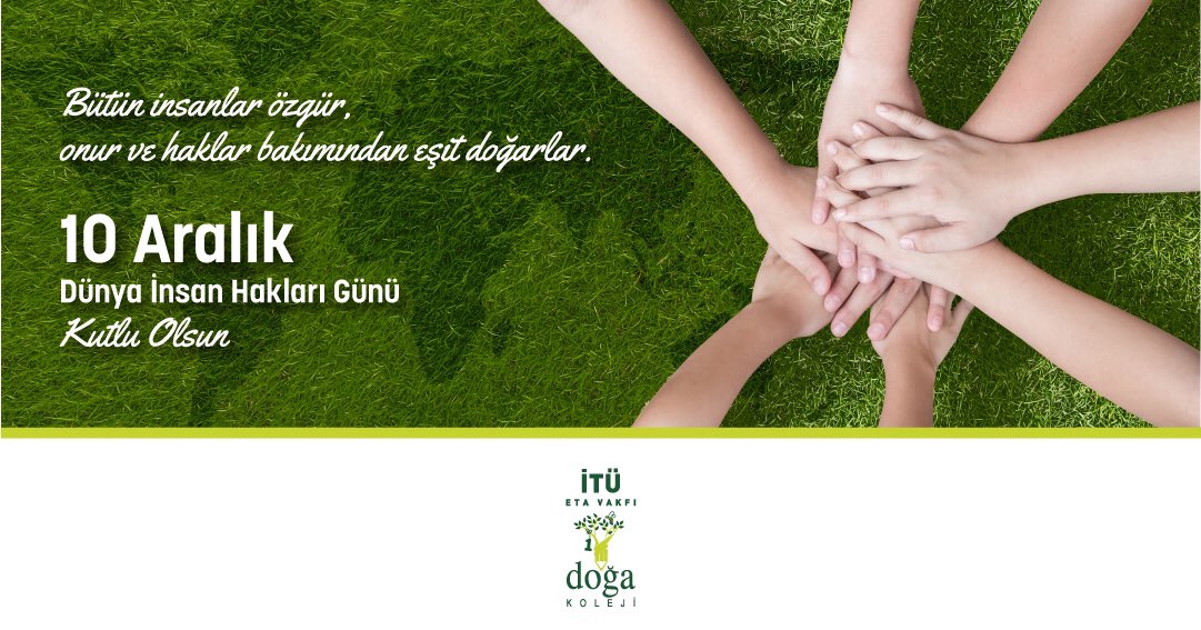 İnsan hakları evrenseldir!
#10AralıkDünyaİnsanHaklarıGünü kutlu olsun.