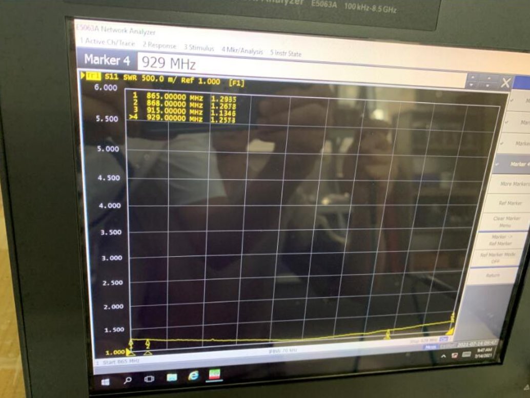 Low VSWR for Heliunm Antenna